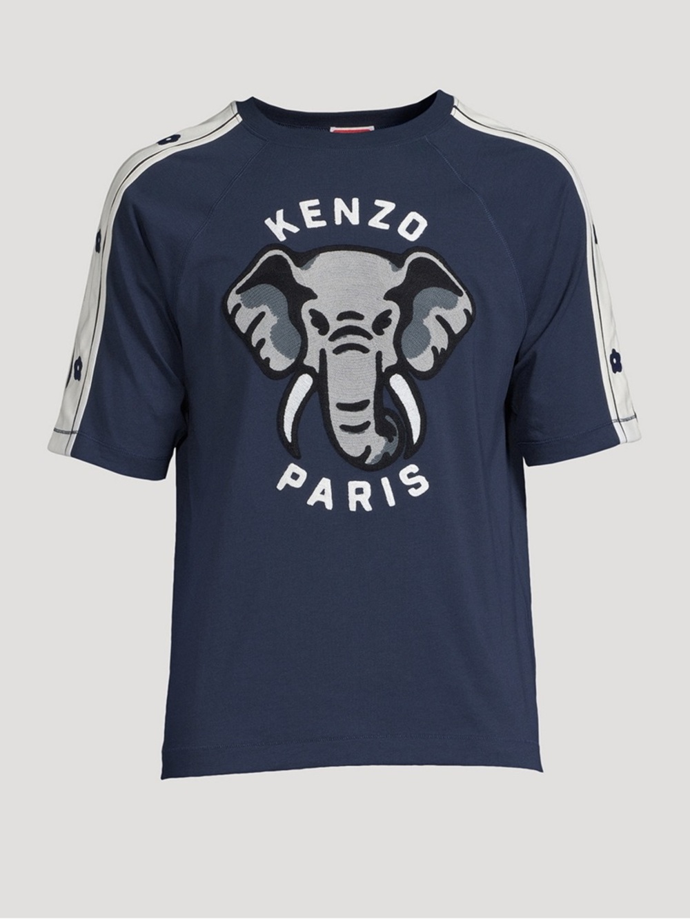 Kenzo Navy Elephant Logo Short Sleeve Tee